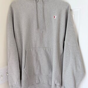 Champion Reverse Weave Light Gray Heather Pullover Hoodie